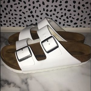 White Birko-Flor Birkenstock Arizona